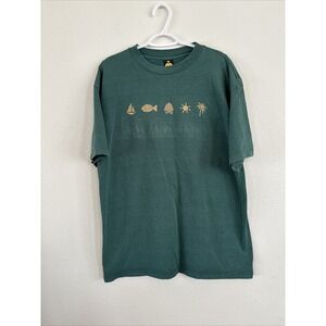 Vintage 90s HL Miller Gold Cayman Islands Mens T-shirt Medium USA XL